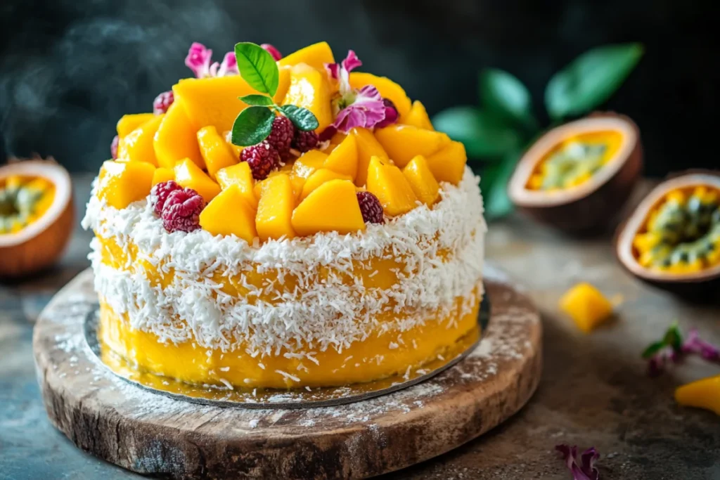 Gâteau à la mangue