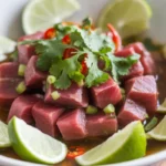 ceviche de thon au gingembre