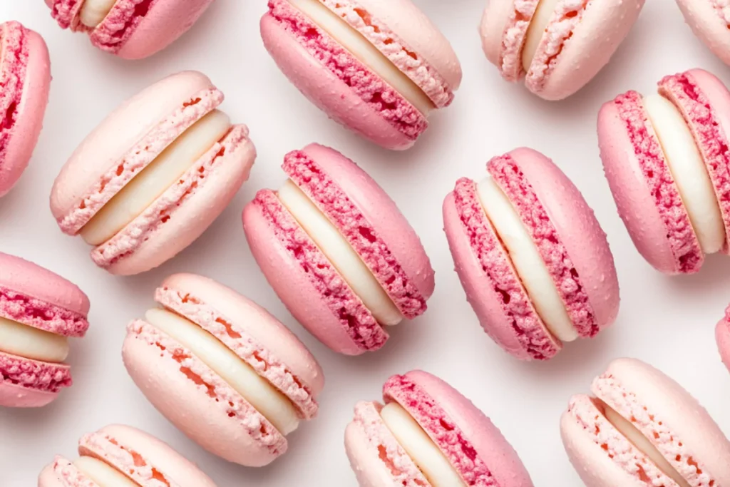 Macarons à la Framboise et au Chocolat Blanc