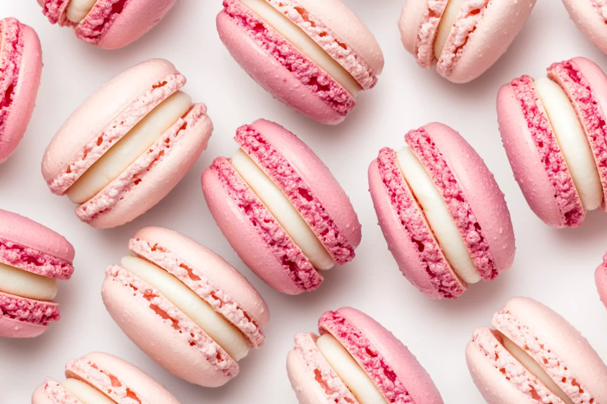 Macarons à la Framboise et au Chocolat Blanc