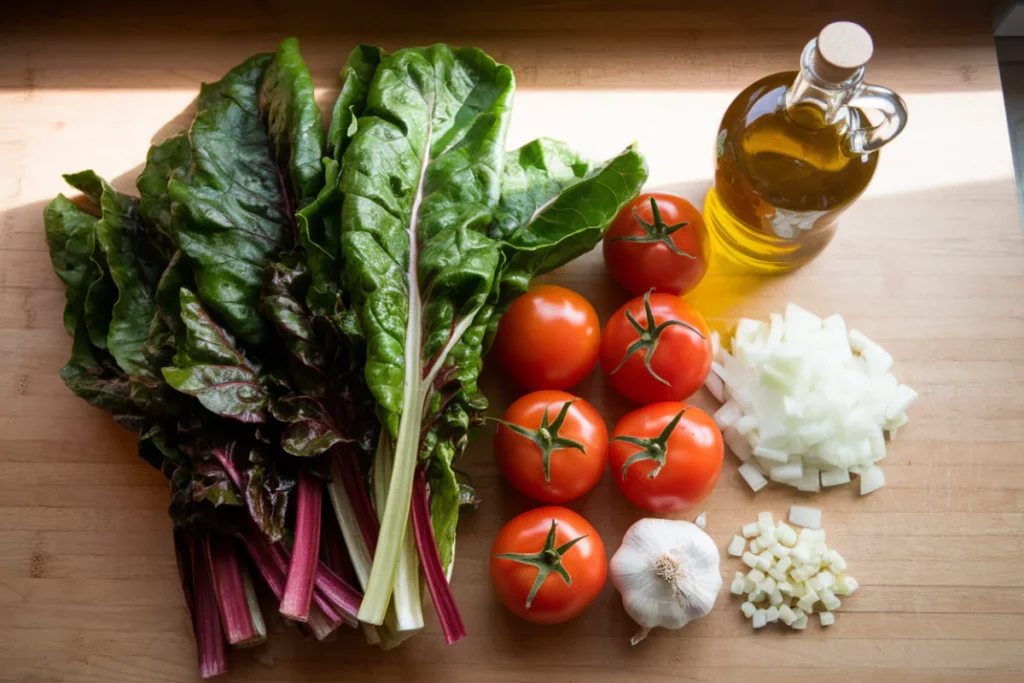 Ingrédients Pour La Recette Blette Tomate