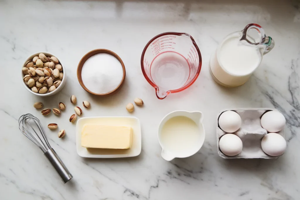 Ingrédients Pour La recette crème de pistache