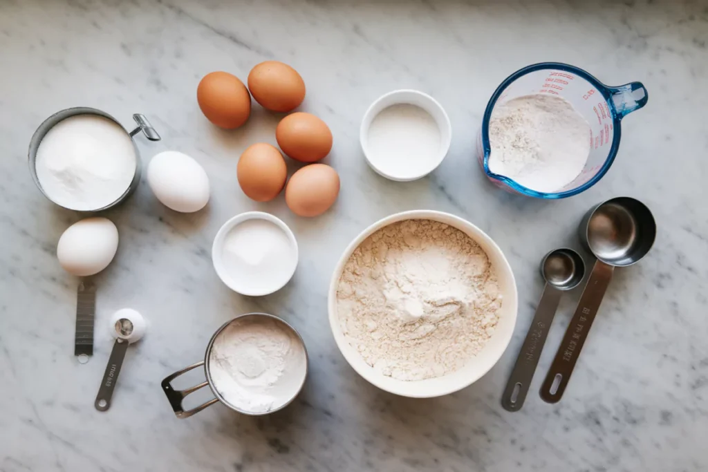 Ingrédients nécessaires Recette génoise pour layer cake