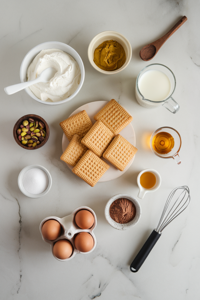 Les Ingrédients Nécessaires Pour un Tiramisu Aux Pistaches