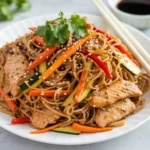 Recette Nouilles Sautées au Poulet