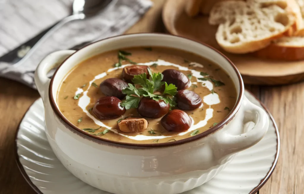 Velouté aux Châtaignes et Légumes : Un Plat Parfait pour l’Hiver