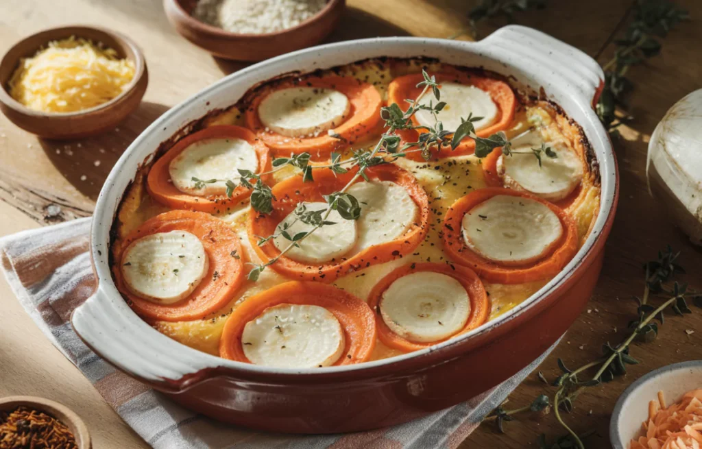 Recette de Gratin de Navets et Carottes Moelleux et Doré