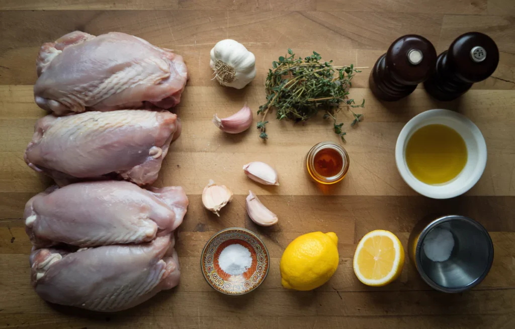 Les Ingrédients d'une Recette Cuisses de Poulet Mariné et leur Rôle
