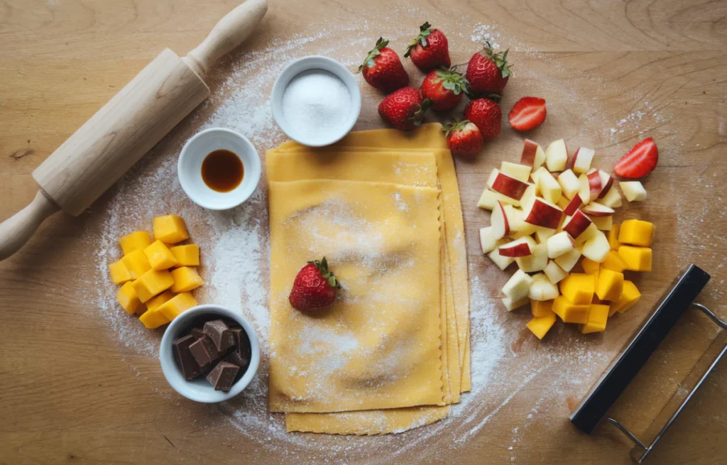 Les Ingrédients Essentiels pour des Raviolis aux Fruits