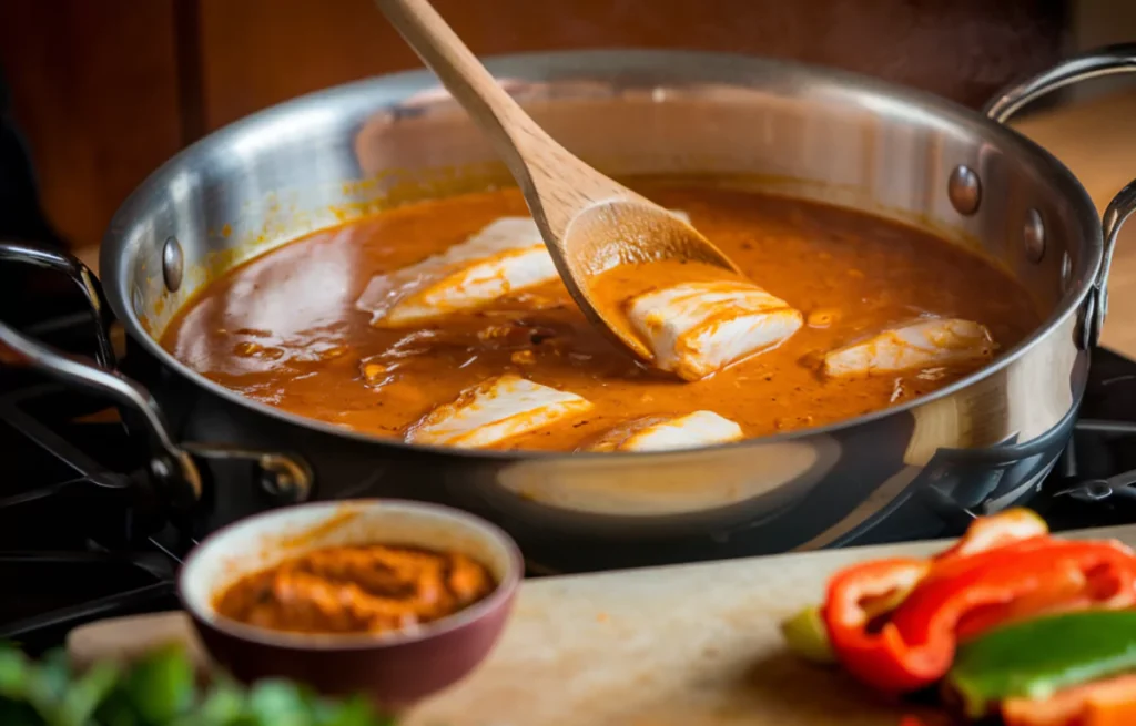 Préparer La Mijoté de Poisson au Curry et Lait de Coco