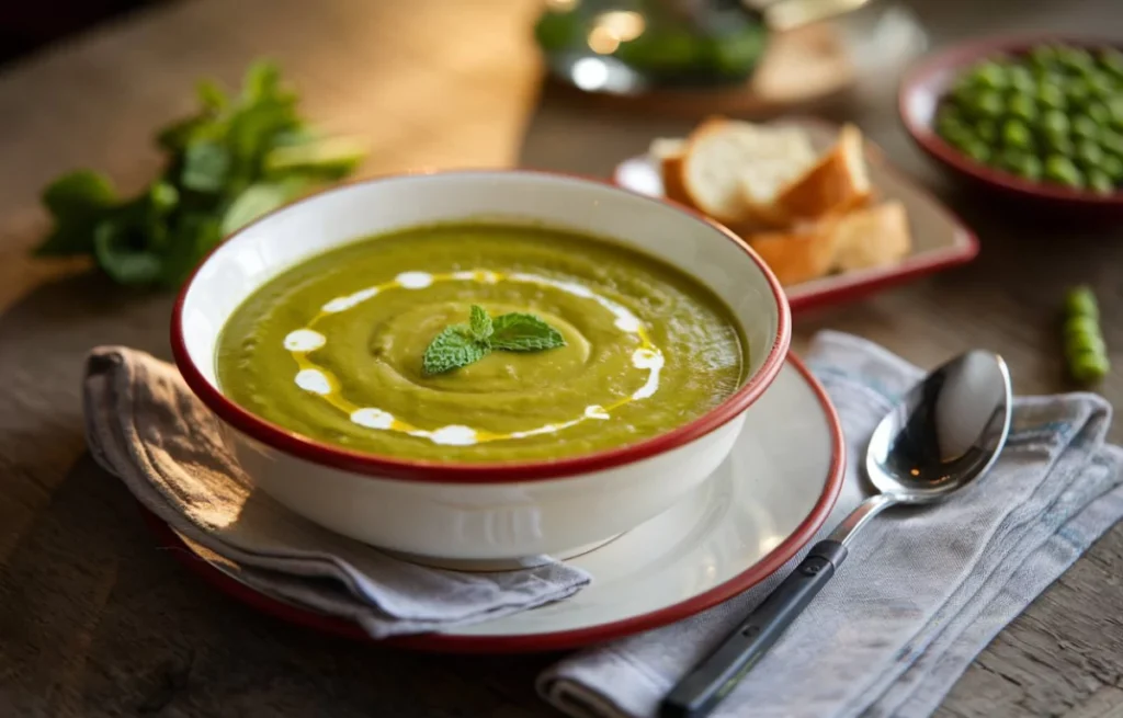 Soupe de Petits Pois Crémeuse : Parfaite en Toute Saison