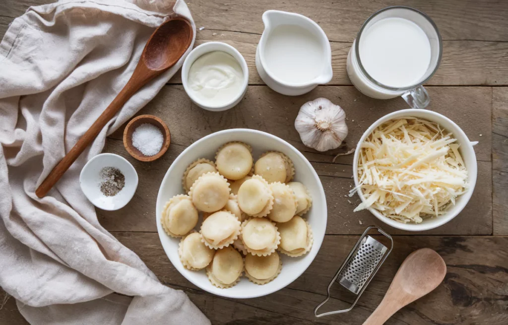 Ingrédients Pour Préparer Le Gratin de Ravioles