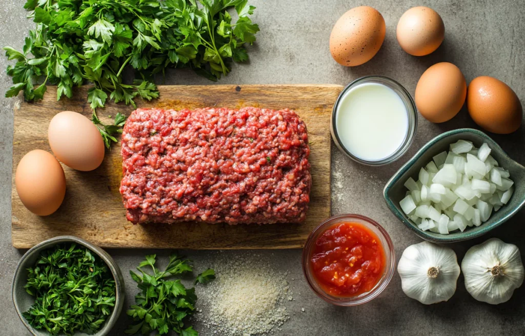 Ingrédents pour Pain de Viande