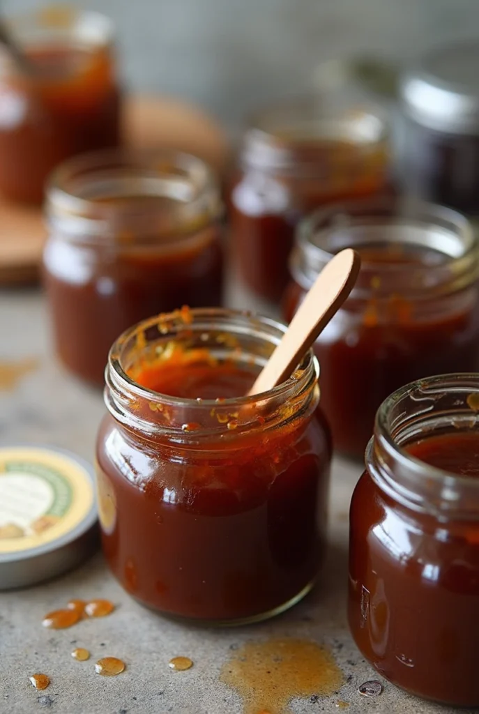 des pots de confiture de châtaigne 